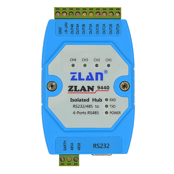 RS485 HUB | 485 Hub | 4 Ports 485 HUB | Passive RS232 to RS485