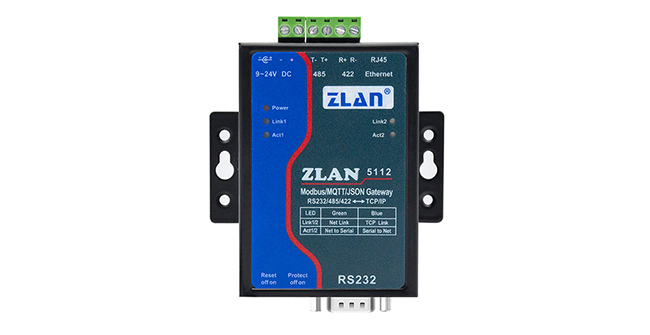 串口服务器四路RS485转以太网Modbus网关MQTT卓岚